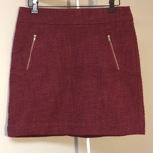 Ann Taylor Loft A Line Cotton Tweed Skirt